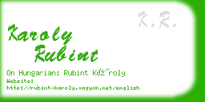 karoly rubint business card